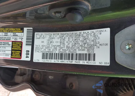 2010 Toyota Tacoma Base V6 from USA, damaged, VIN 3TMLU4EN4AM046913